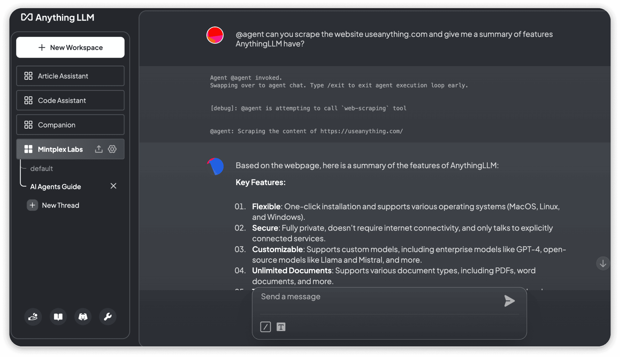 AnythingLLM AI Agents Web Scraping