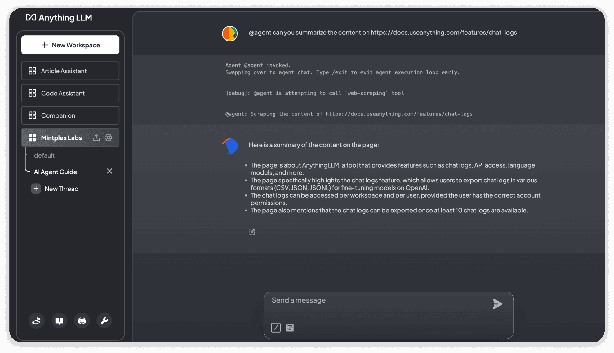 AnythingLLM AI Agents Summarize Documents