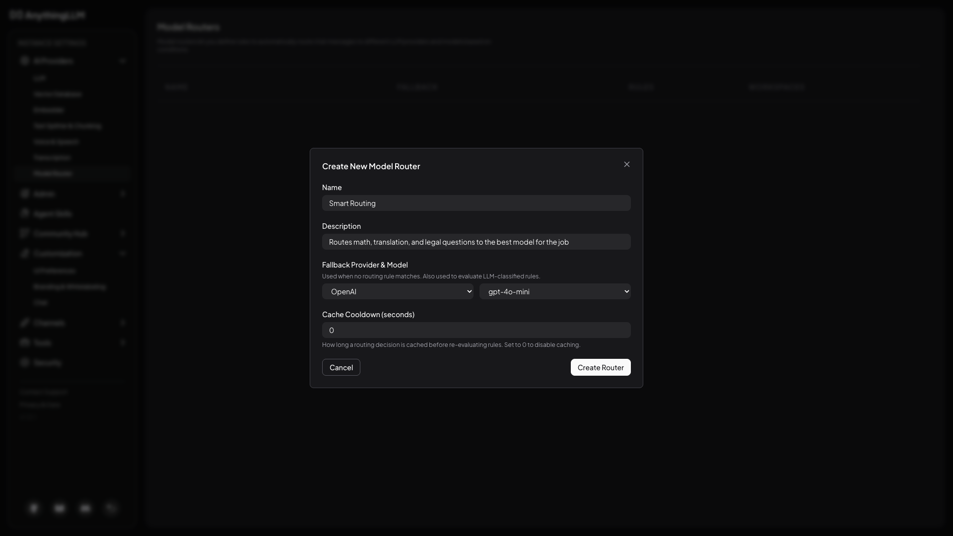Create a new Model Router
