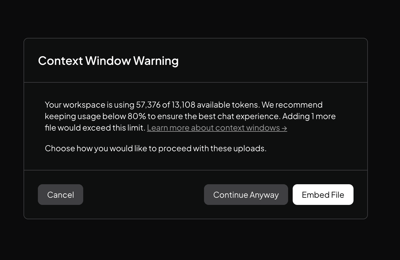 Context Warning